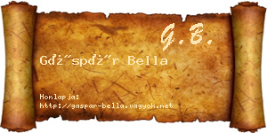 Gáspár Bella névjegykártya